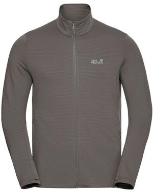 Jack Wolfskin Fitness ,Grijs ,Wol Litestride Fz Jacket