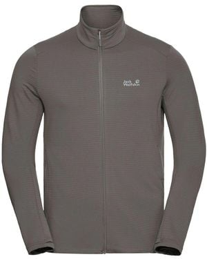 Jack Wolfskin Fitness ,Grijs ,Wol Litestride Fz Jacket