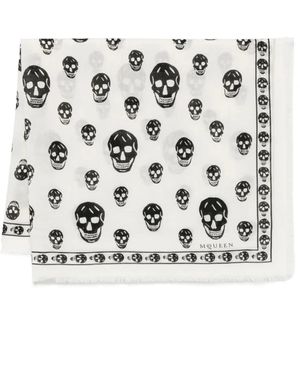 McQueen Silky Scarves - Blanco