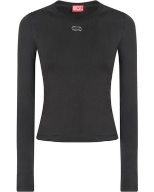 DIESEL Long Sleeve T-Shirts - Black