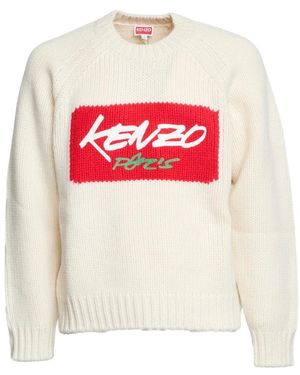 KENZO Round-Neck Knitwear - White