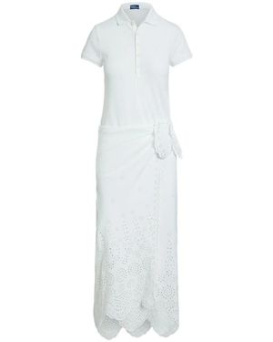Polo Ralph Lauren Polo Shirt Maxi Dress - White