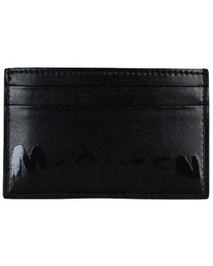 McQueen Accessoires ,Zwart ,Leer Kaarthouder
