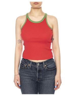 Thinking Mu Sleeveless Tops - Rojo