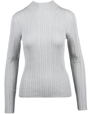 Calvin Klein Truien & Vesten ,Grijs ,Polyester Sottogiacca Turtleneck