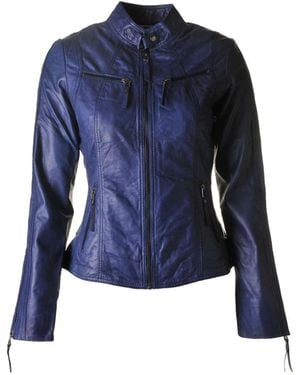 Btfcph Leather Jackets - Blue