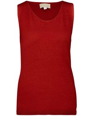 120% Lino Truien & Vesten ,Rood ,Wol Wool Sleeveless Top