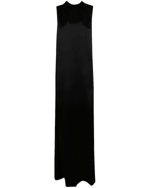 Ann Demeulemeester Schwarzes offenes rücken drapiertes kleid