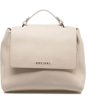Orciani Sveva Soft Small Lederhandtasche Mit Schulterriemen - Natur