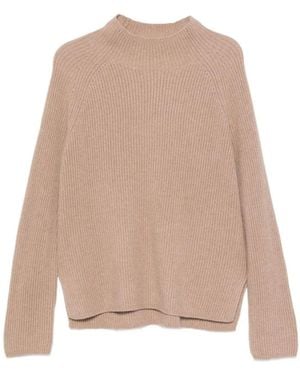 Max Mara Geribbelde Trui - Naturel