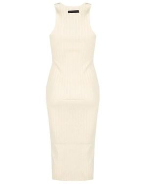 John Richmond Elegantes Strickkleid - Natur