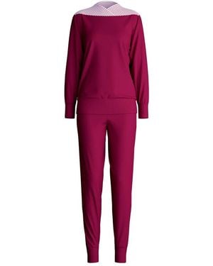 CALIDA Soulmate Pyjama Mit Bündchen - Rot