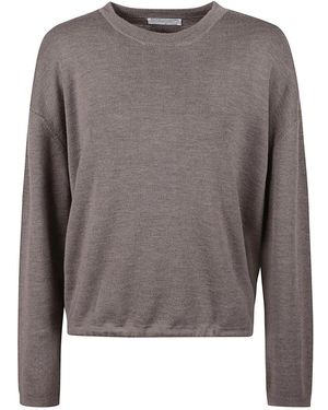 Majestic Filatures Round-Neck Knitwear - Gris