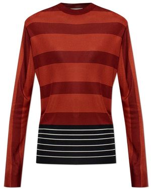 Ferragamo Tops ,Rood ,Top Met Streepjespatroon