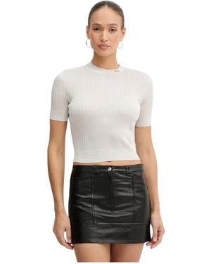ARMANI EXCHANGE Ripp-T-Shirt - Weiß