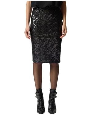 Pinko Rokken ,Zwart ,Pailletten Papacieca Micropaillettes Rok