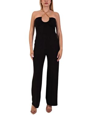 Michael Kors Versierde Stretch Matte Jersey Halter Jumpsuit - Zwart
