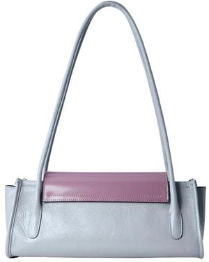 Marni Trunkette Schultertasche Aus Leder - Lila
