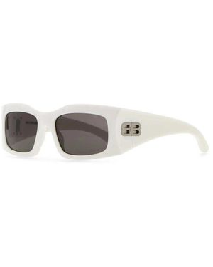 Balenciaga Accessoires ,Wit ,Logo Temple Square Zonnebrillen