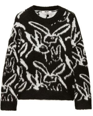 MSGM Round-Neck Knitwear - Negro