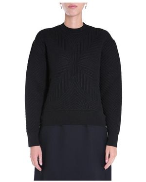 McQueen Truien & Vesten ,Zwart ,Trui Met Ronde Hals