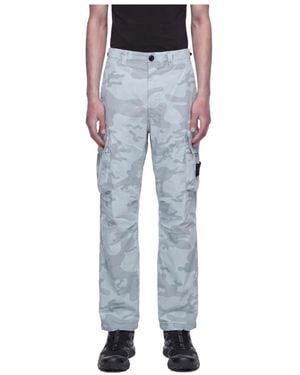 Stone Island Straight Trousers - Blue