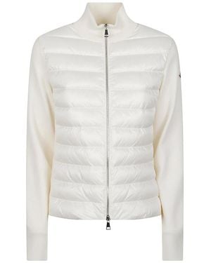 Moncler Jassen ,Wit ,Wol Tricot Cardigan