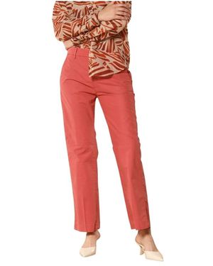 Mason's Straight Trousers - Red