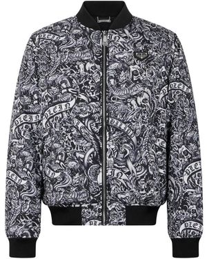 Philipp Plein Bomber Jackets - Grau