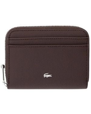 Lacoste Daily City Small Zip Wallet - Braun