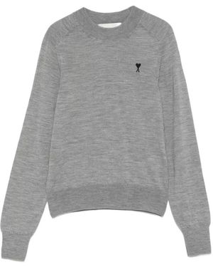 Ami Paris Truien & Vesten ,Grijs ,Round-Neck Truien