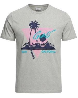 Guess Tops ,Grijs ,Katoen California T-Shirt