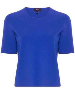 Theory Elektrisch blaues scuba t-shirt