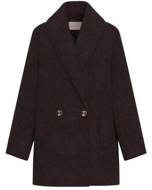 Marella Double-Breasted Coats - Negro