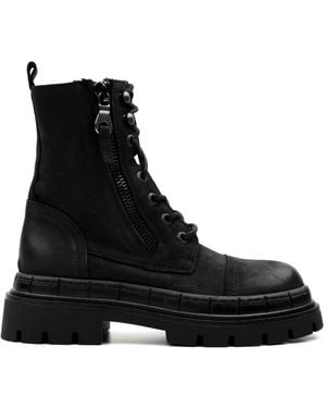 Zoe Lace-Up Boots - Black