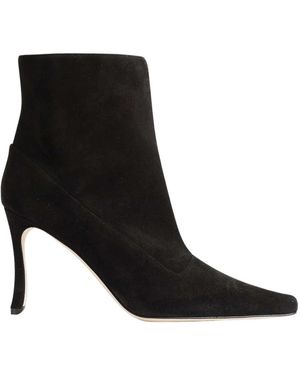 Manolo Blahnik Gostatu Visconti Hydra 90 Enkellaarsjes - Zwart