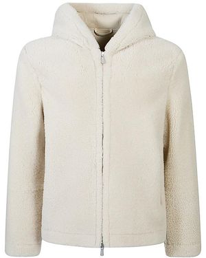Eleventy Faux Fur & Shearling Jackets - White