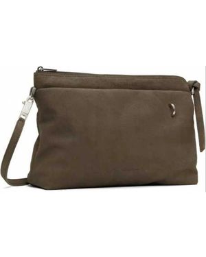 Rick Owens Wildleder Posttasche Adri Dust - Braun