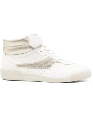 ABICA Weiße Schnürschuhe Mit Perforiertem Detail