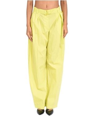 Patrizia Pepe Wide Trousers - Yellow