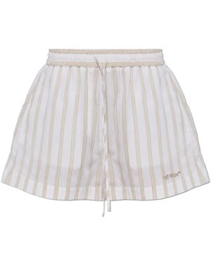 Off-White c/o Virgil Abloh Striped Shorts - Grijs