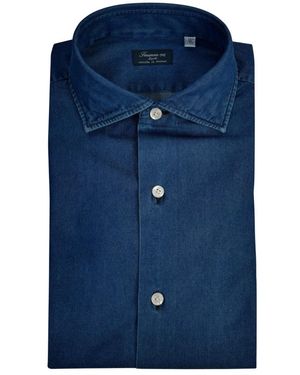 Finamore 1925 Denim Shirts - Blue