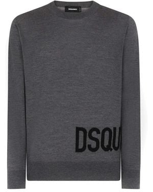 DSquared² Round-Neck Knitwear - Grey
