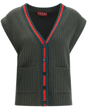 Gucci Wool Cardigan Vest - Grün