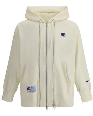 Undercover Doppelreißverschluss Baumwollhoodie - Natur