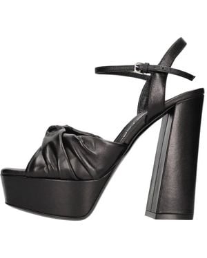 Sergio Rossi Schoenen ,Zwart ,Leer Sandalen
