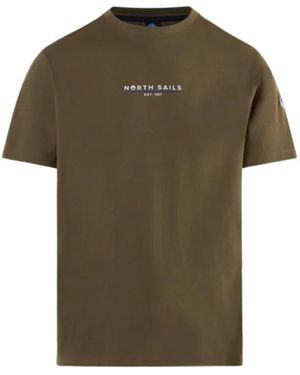 North Sails Essentielles Bio-Baumwoll-Logo-T-Shirt - Grün