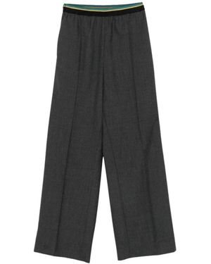 Plan C Broeken ,Grijs ,Grijze Melange Broek