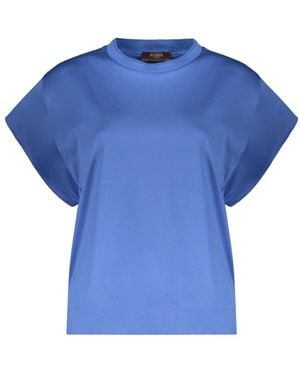 Moorer Baumwoll-T-Shirt - Blau