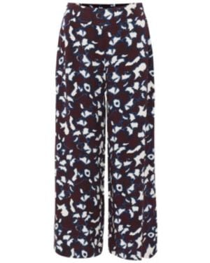 Opus Bequeme Und Stilvolle Einfarbige Hose - Blau